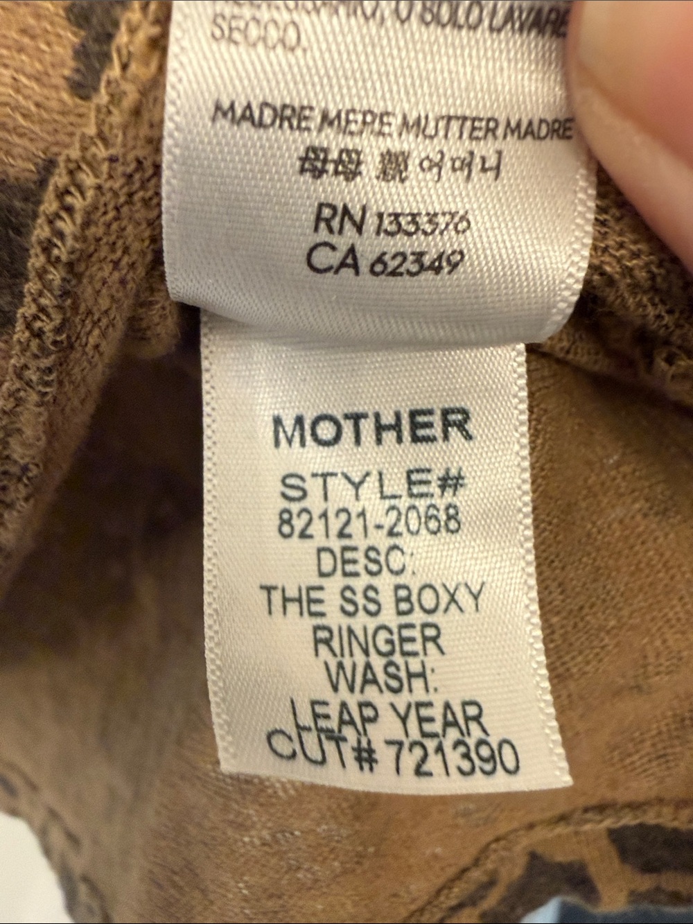 MOTHER Short Sleeve Boxy Ringer - Picture 4 of 5